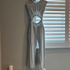 Free People Jumpsuit Grey cutouts